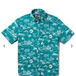 Reyn Spooner Miami
Dolphins Turquoise and White Tropical Shirt